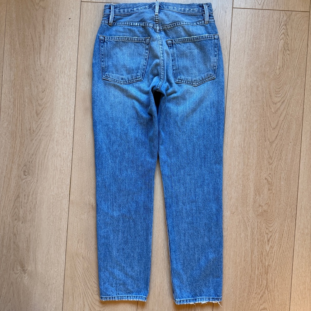Frame Denim Le Original high rise Light Blue distressed cropped Jeans size 24 - Picture 16 of 16